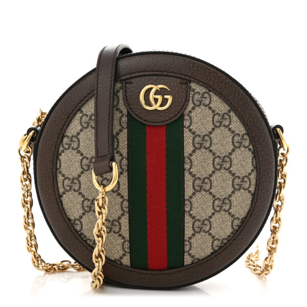 Hermosa bolsa Gucci redonda.