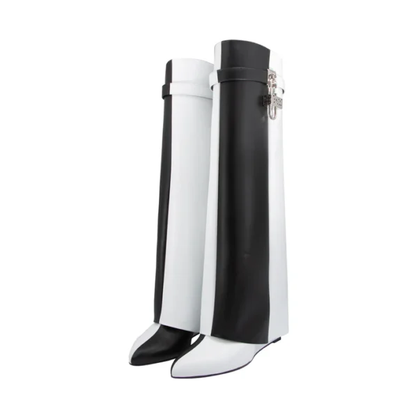 Botas Givenchy Shark Lock  negro y blanco Talla: 41