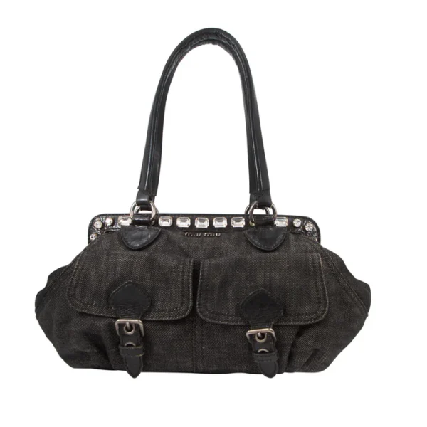 Bolso Miu miu Denim black christal