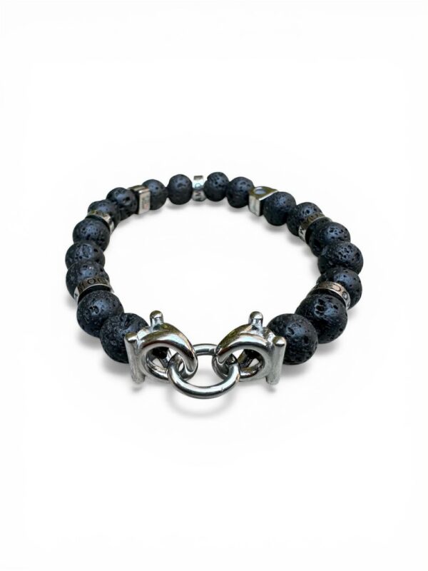 Pulsera Ferragamo cuentas de bolitas de piedras semi preciosas