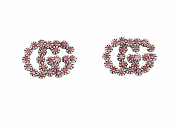 Aretes Gucci oro blanco 18K
