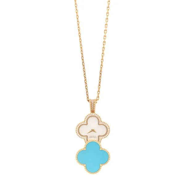 Reloj en collar alambra  Secret pendant Van Cleef & Arpels oro 18k