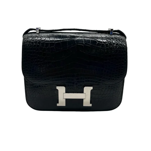 Bolsa Hermés Constance 18 croco black