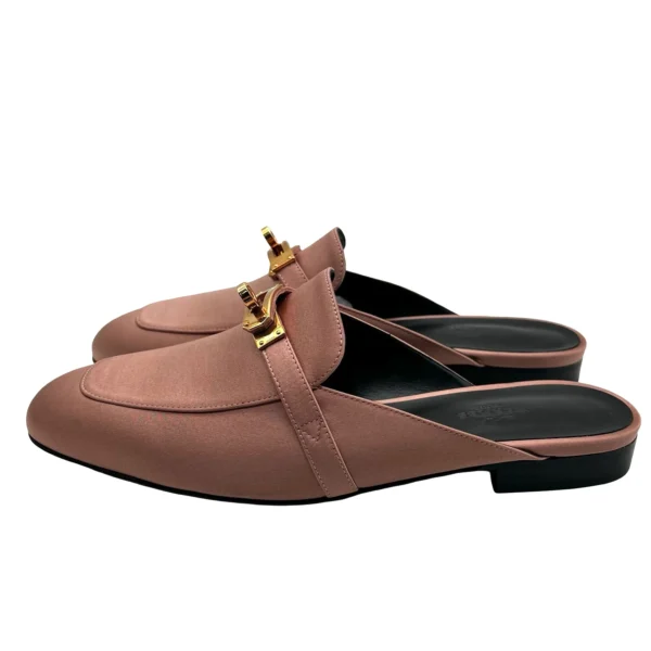 Mules Hermès Oz T.38 palo de rosa