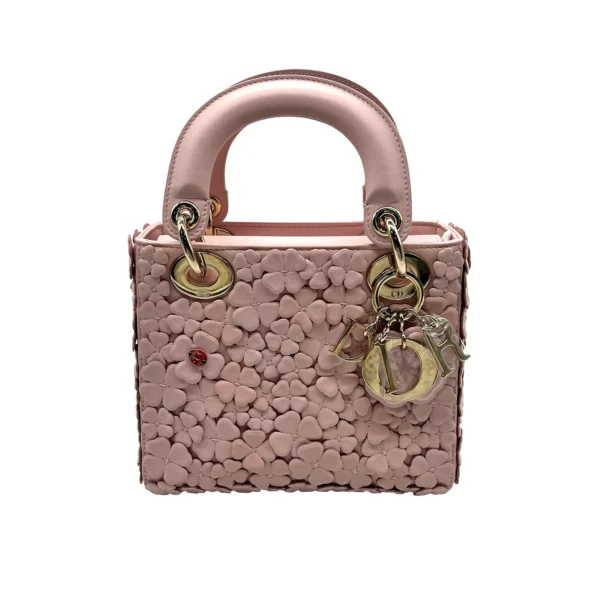 Bolsa Lady Dior pink Mini flores