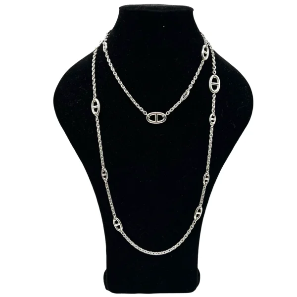 Collar Hermès Farandole 120, en plata 925